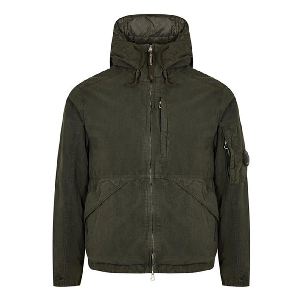 CP Company 50 Fili Gommata Hooded Jacket - Green